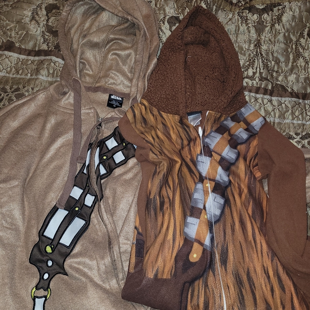 Chewbacca Onsie Adult and Child set. Adult Sz L and Child sz 8, pre owned